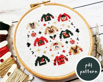 Christmas Jumper Cross Stitch Pattern: Festive Motifs (PDF Pattern)