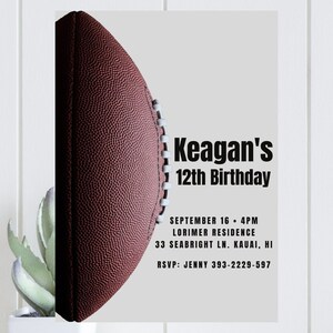 Football Birthday Invitation, Birthday Invitation, Boys Birthday, Football, Printed, Printable, Digital Invitation