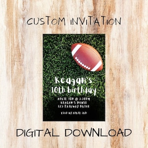 Football Birthday Invitations, Birthday Invitation, Boys Birthday, Football, Printed, Printable, Digital Invitation