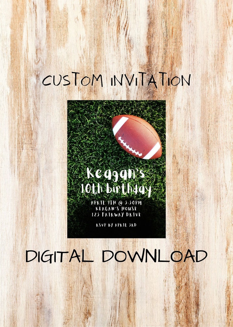 Football Birthday Invitations, Birthday Invitation, Boys Birthday ...