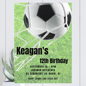 Soccer Birthday Invitations, Birthday Invitation, Boys Birthday, Soccer, Printed, Printable, Digital Invitation