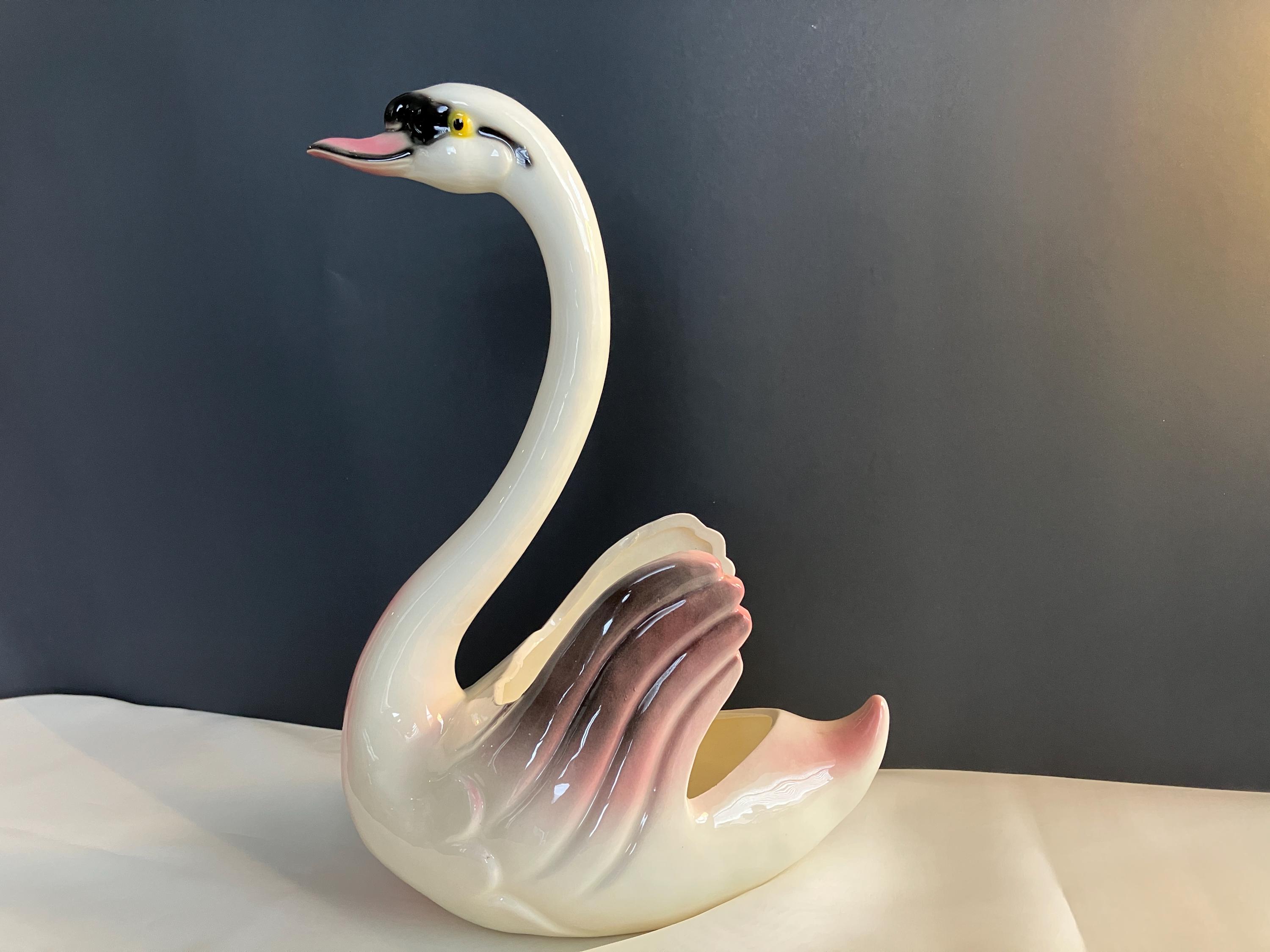 Vintage Swan Vase - Etsy