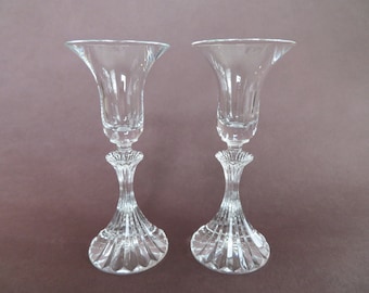 Mikasa THE RITZ Crystal Candleholder Candle Holders TWO In Box FREE US Ship 