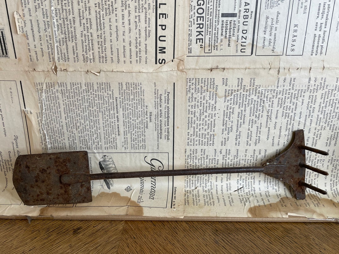 Vintage Homemade Rake With Shovel. Vintage Homemade Toy - Etsy