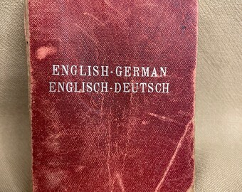 An old English-German, German-English dictionary. Pocket format.