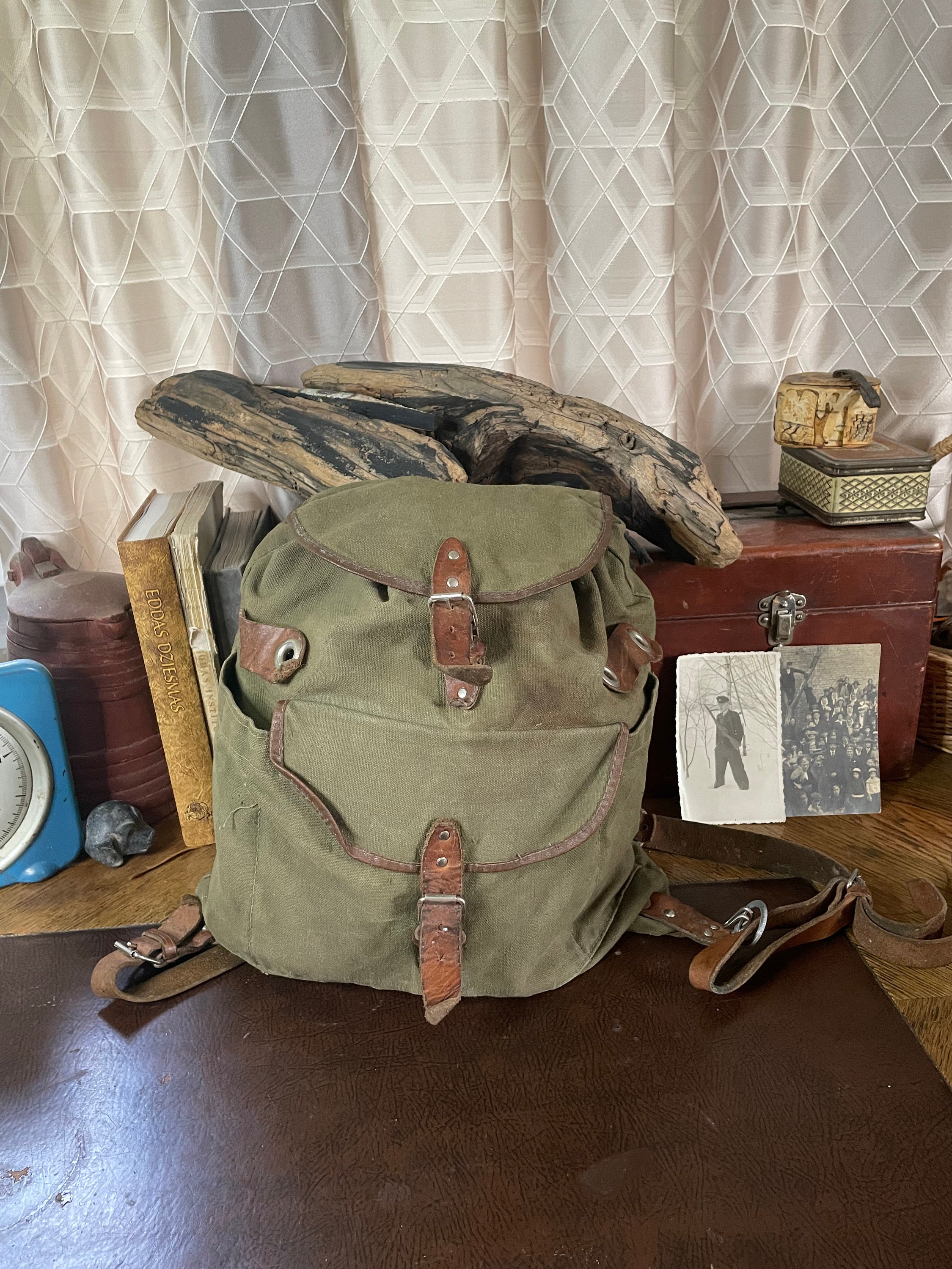 Small heartier Braided Knapsack Backpack