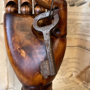 Vintage rusty key. Old door key