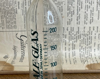 vintage SAALE GLASS Jena fabriqué en Allemagne biberon.