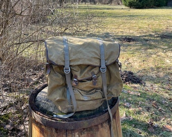 Vintage large Soviet backpack for fishermen, hunters or tourists