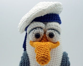 Amigurumi Häkel Muster - Möbius die Möwe - Deutsche Anleitung