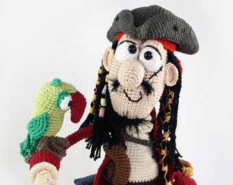 Amigurumi Pattern - Jamaica Joe the Pirate and Perry the Parrot - English Version