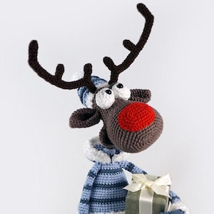 Amigurumi Pattern - Rudolf the Reindeer XL - English Version