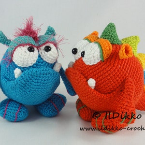 Amigurumi Pattern Monty and Myrtle the Monsters English Version image 1