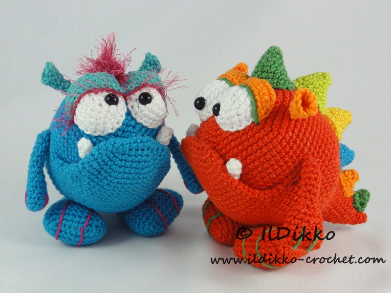 Amigurumi Pattern - Monty and Myrtle the Monsters - English Version