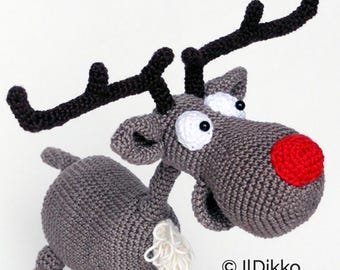 Amigurumi Häkel Muster - Rudolf das Rentier - Deutsche Anleitung