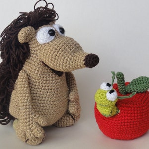 Amigurumi Pattern Quilliam the Hedgehog and William the Worm English Version image 4