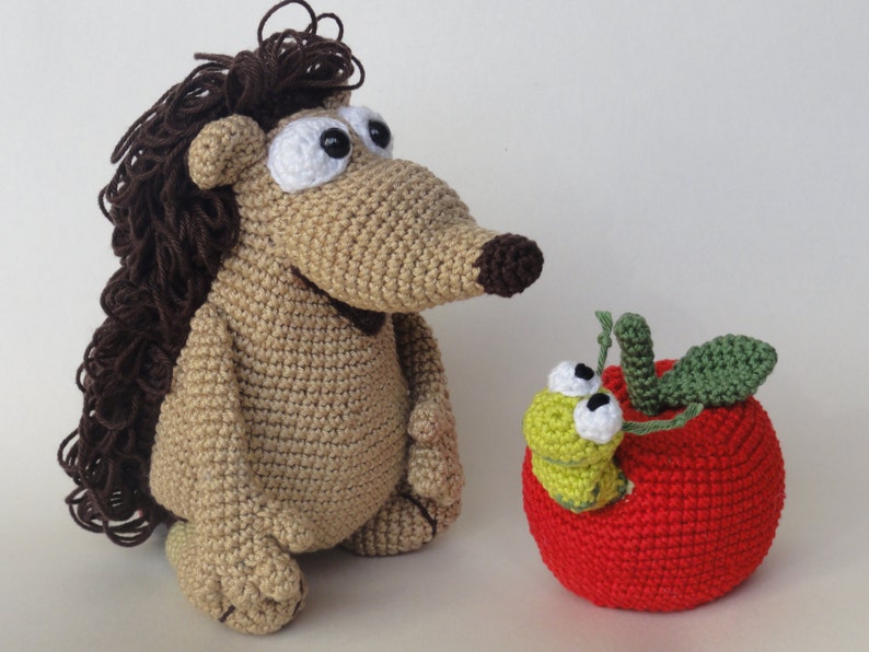 Amigurumi Pattern Quilliam the Hedgehog and William the Worm English Version image 4