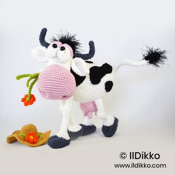 Amigurumi Funny Cow Crochet Digital Pattern – MOO-NA LISA by IlDikko