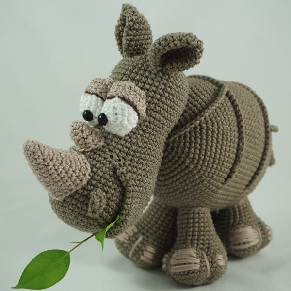 Amigurumi Häkel Muster - Ronald das Nashorn - Deutsche Anleitung