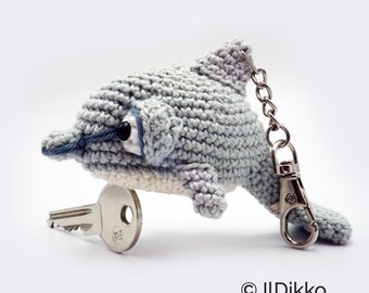 Amigurumi Pattern - Donny the Dolphin Keychain - English Version