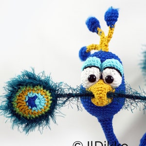 Amigurumi Häkel Muster - Pfaulino der Pfau - Deutsche Anleitung