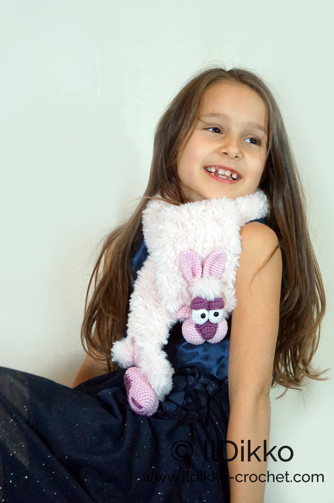 Scarf Crochet Pattern Bunny Scarf English Version Etsy