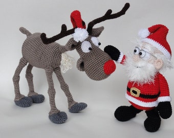 Amigurumi Pattern Set - Santa Claus and Rudolf the Reindeer - English Version