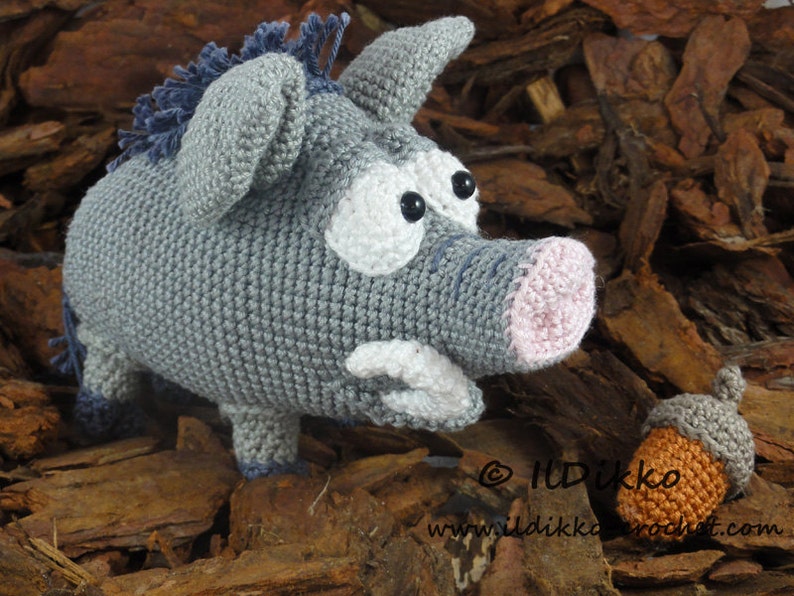 Amigurumi Pattern Wilbur the Wild Boar English Version image 5