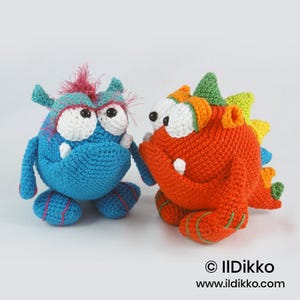Amigurumi Pattern - Monty and Myrtle the Monsters - English Version