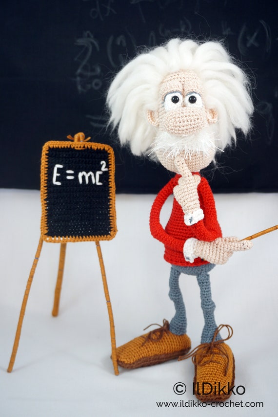 Albert der Wissenschaftler – Einstein Amigurumi Häkelanleitung, Historische Figur PDF