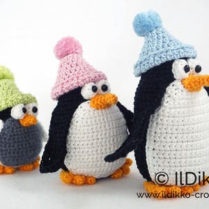 Amigurumi Pattern - Tip-Top Penguins (LL Cool P, Ice P and Ice Ice Baby) - English Version