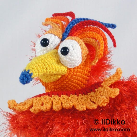 Amigurumi Häkel Muster - Felix der Phönix  - Deutsche Anleitung