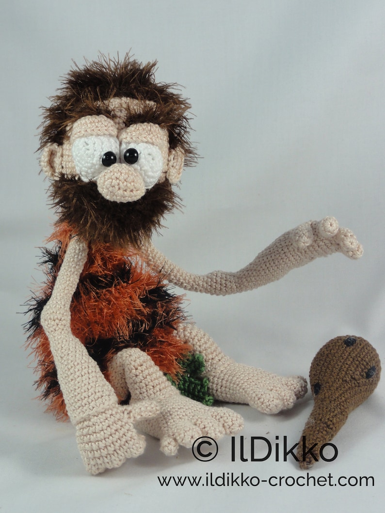 Amigurumi Pattern Clifford the Caveman English Version image 7