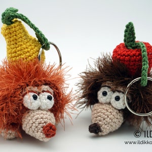 Amigurumi Pattern - Hedgehog Keychain - English Version