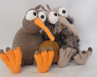 Amigurumi Pattern - Kirk and Wilma the Kiwis - English Version