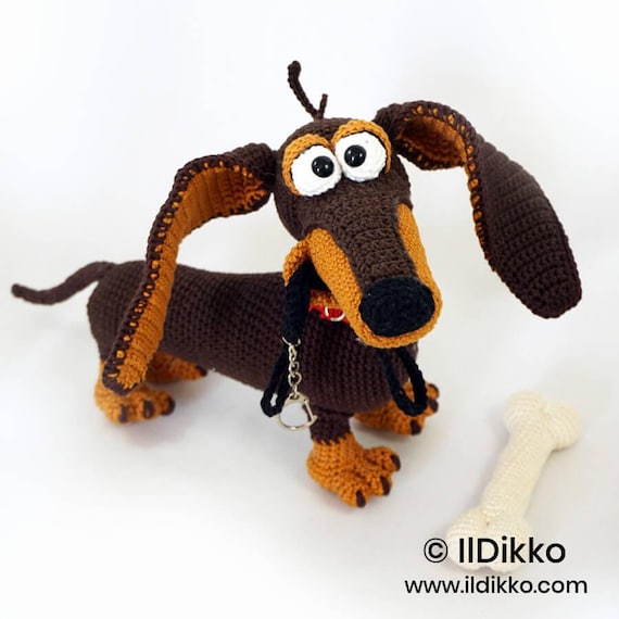 Amigurumi Hund Häkelanleitung – DIETER der Dackel von IlDikko – Deutsche Anleitung PDF
