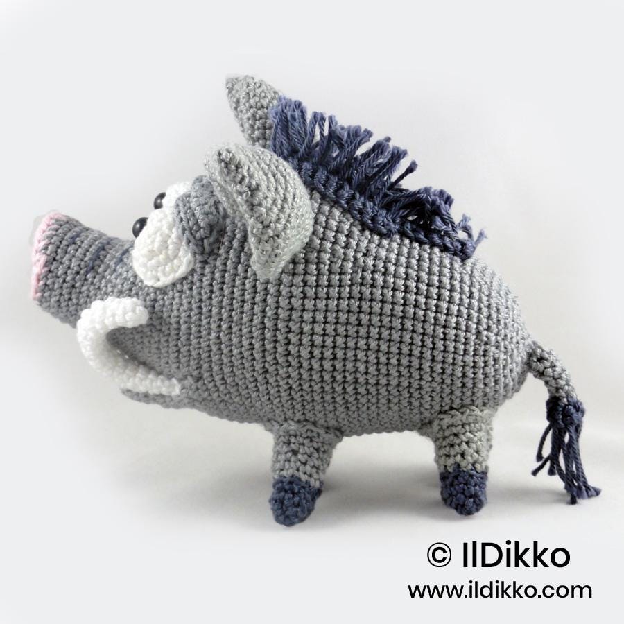 Amigurumi Pattern - Wilbur the Wild Boar - English Version - Etsy
