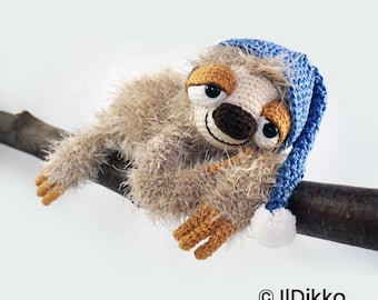 Amigurumi Häkel Muster -  Slavomir das schläfrige Faultier - Deutsche Anleitung