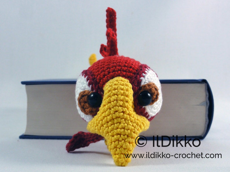 Amigurumi Pattern Chili the Parrot Bookmark English Version image 4