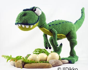 Amigurumi Häkel Muster - T-mo der T-rex - Deutsche Anleitung