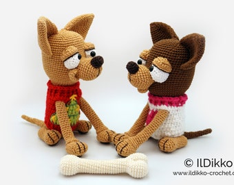 Amigurumi Häkel Muster - Jala & Peno die Chihuahuas - Deutsche Anleitung