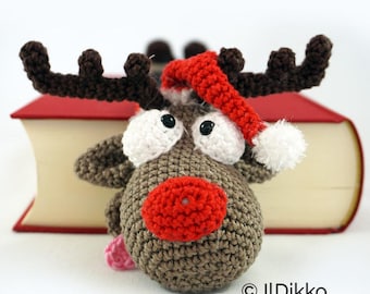 Amigurumi Häkel Muster - Rudolf das Rentier Lesezeichen - Deutsche Anleitung