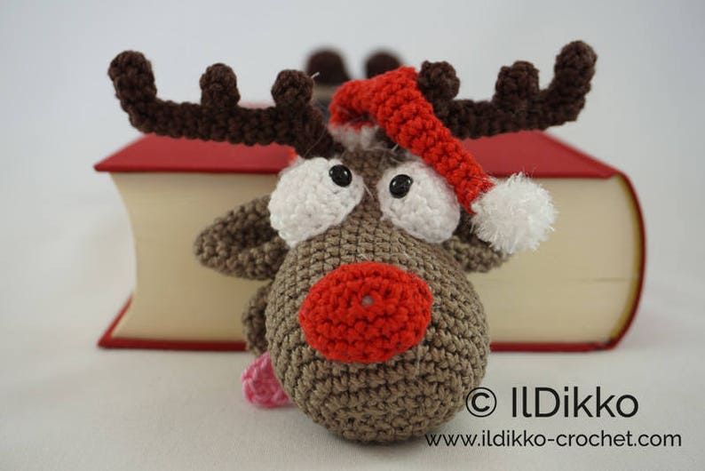 Amigurumi Pattern Rudolf the Reindeer Bookmark English Version image 2