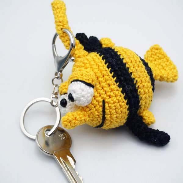 Amigurumi Pattern - Morris the Moorish Idol Fish Keychain - English Version