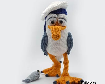 Amigurumi Häkel Muster - Möbius die Möwe - Deutsche Anleitung