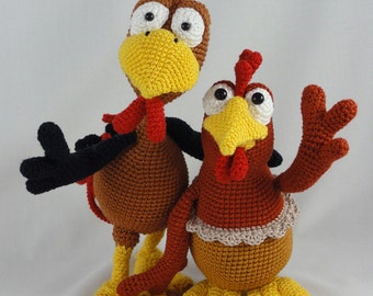 Amigurumi Pattern Set - Poultry Paul, Paula (Paulette) - - English Version