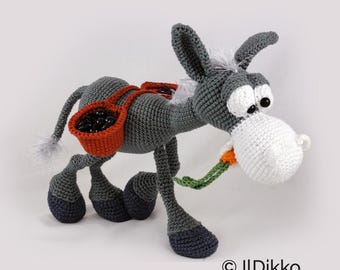 Donkey Amigurumi Pattern – Crochet Animal DUSTY by IlDikko, Digital PDF