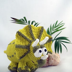 Amigurumi Pattern Trevor the Triceratops English Version 画像 2