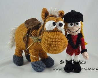 Amigurumi Pattern - Herbert the Horse & Roberta the Rider - English Version