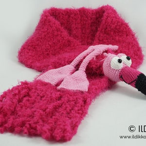 Scarf Crochet Pattern - Flamingo Scarf - English Version